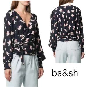 Ba&sh Floral Wrap Lady Top